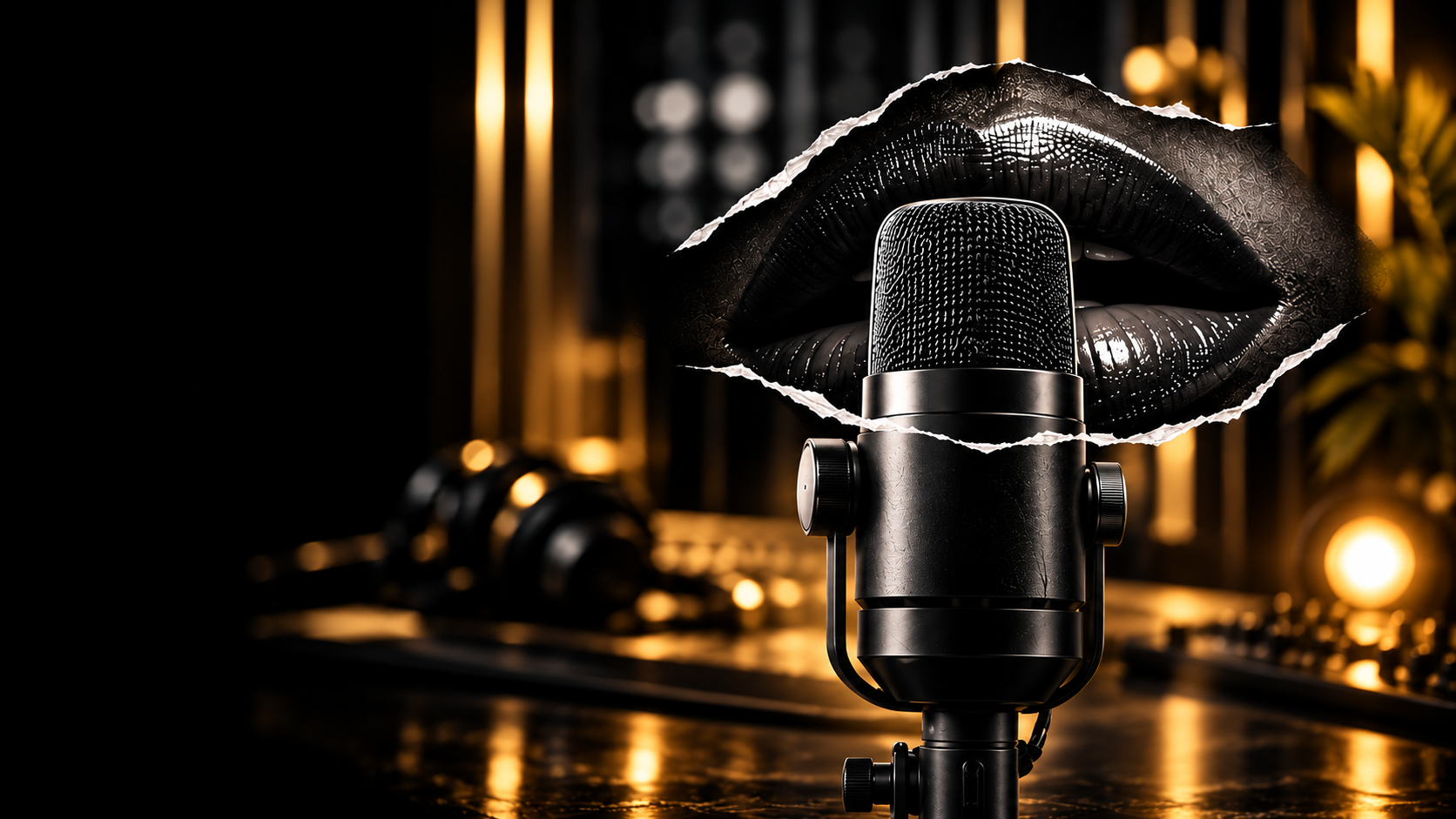 No Filter Host microphone and signature artwork