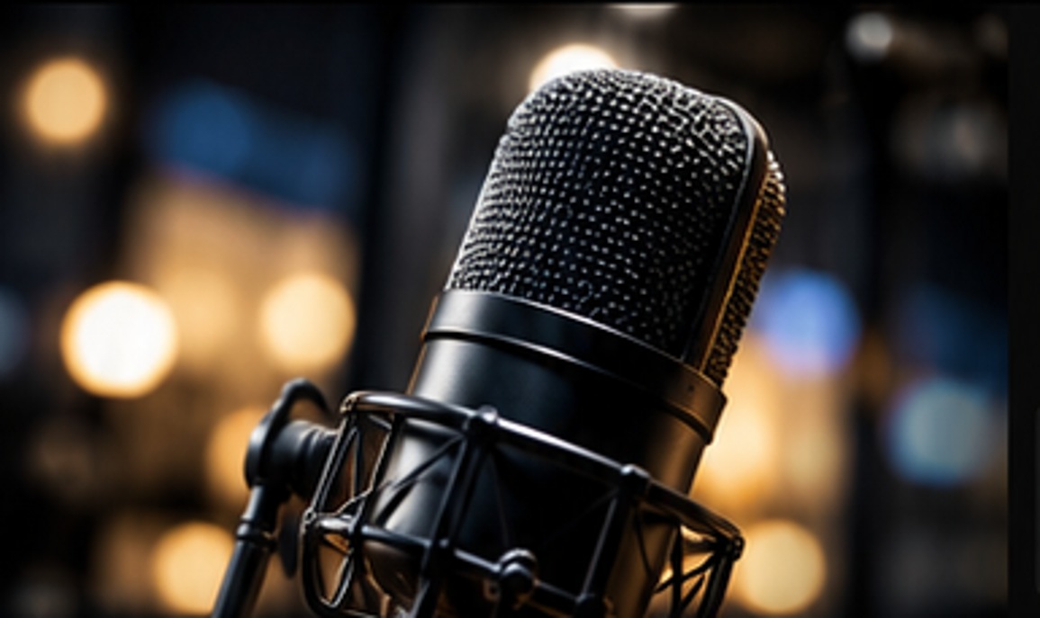 Studio microphone close-up
