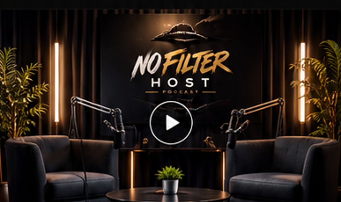 Podcast recording studio concept